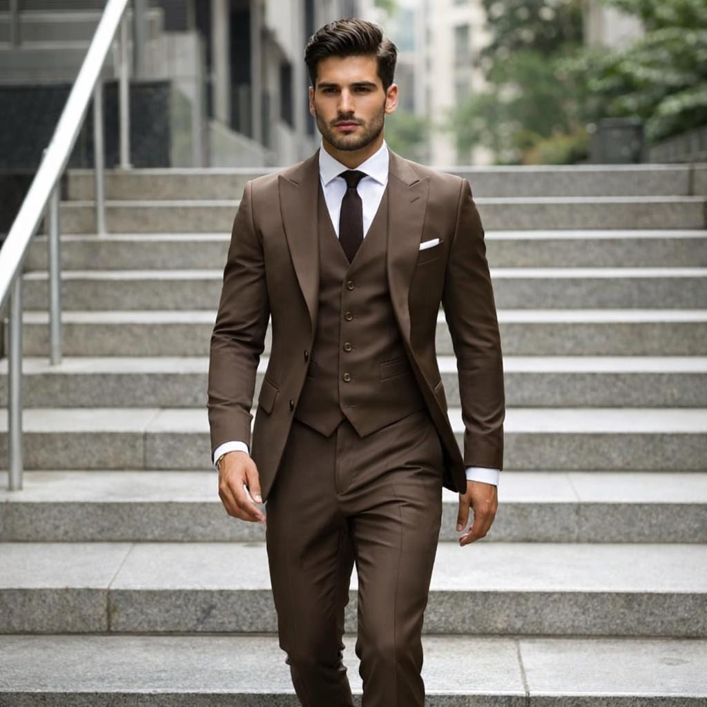 3 piece dark brown suit - Etsy 日本