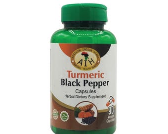 Tumeric Black Pepper Capsules | Herbal Supplement | Antioxidant Support