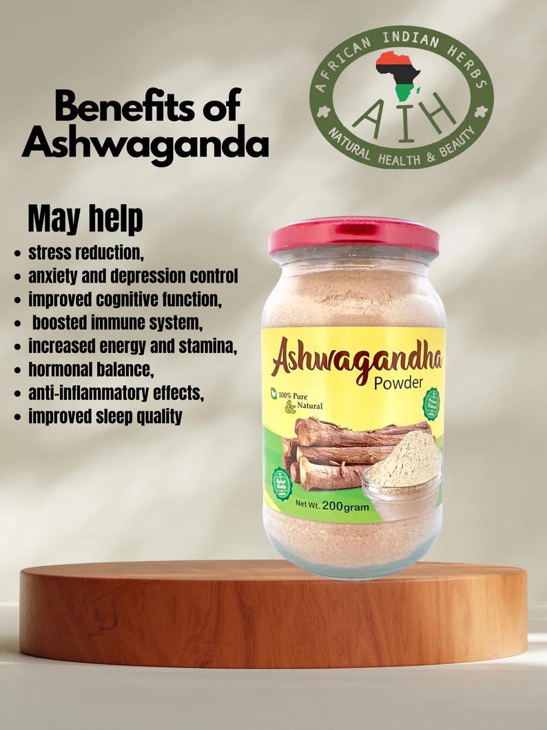 Ashwagandha Powder | Adaptogenic Herbal Root | Stress & Energy Support | Organic Herbal Supplement image 1