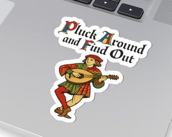 Pluck Around and Find Out Jester Sticker | Kiss-Cut Sticker