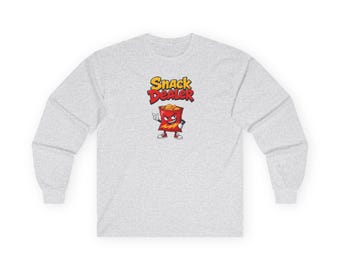 Snack Dealer cartoon chips character Long Sleeve Tee | funny snack shirt