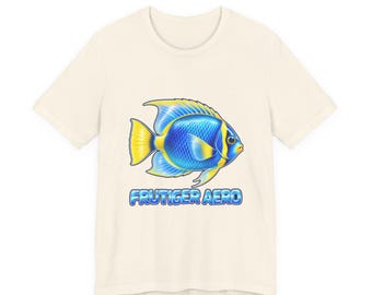 Blue Tropical Angelfish T-Shirt | Colorful Marine Fish Tee