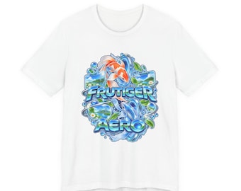 Frutiger Aero graphic tee | Koi fish waterwave design