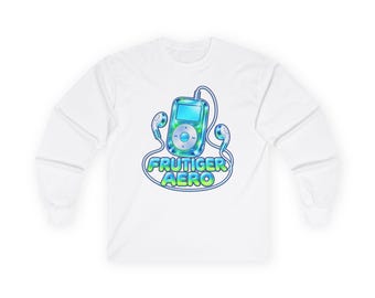 Retro iPod Player graphic Long Sleeve Tee | Frutiger Aero