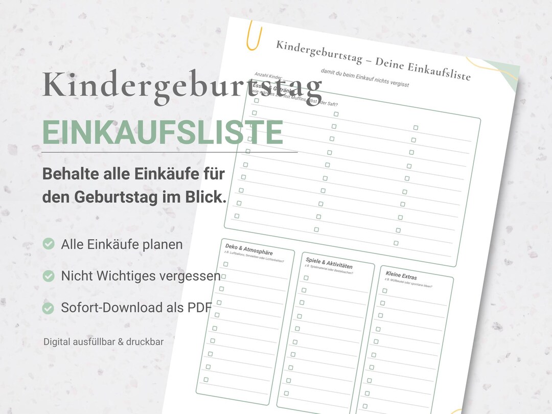 Einkaufsliste Fr Party