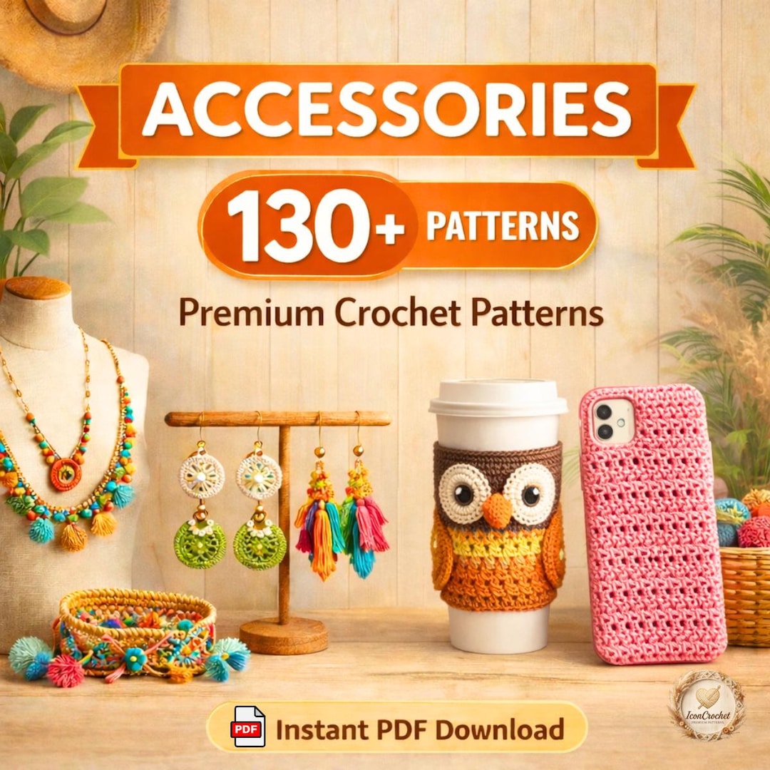 Accessories Pattern 130+ Crochet Accessories Patterns | Headbands, Gloves, Belts, Hair ...