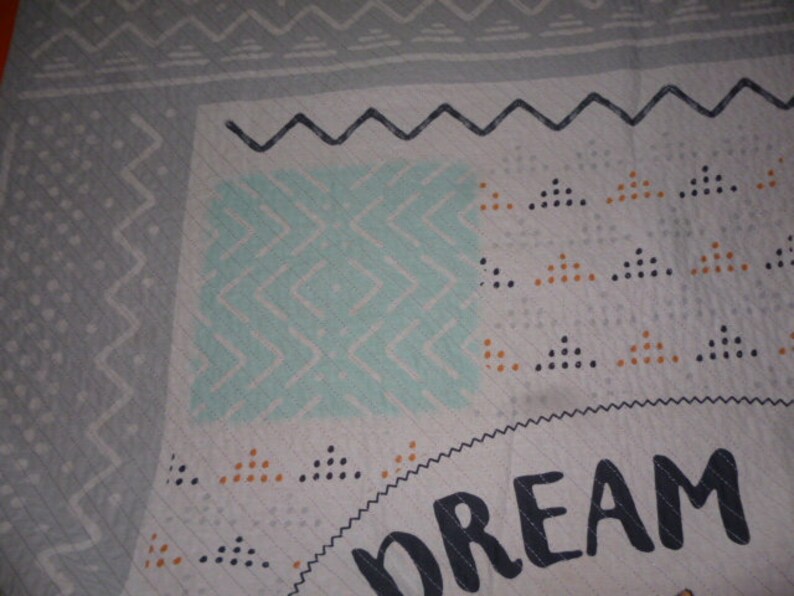 Faux Chenille BlanketPlaymat Fox Dream Big Little One themed