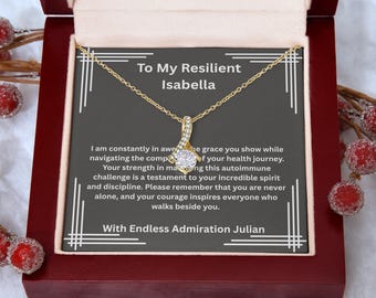 Celiac Disease Support Gift, Gluten Free Warrior, Autoimmune Awareness, Celiac Sister Friend, Strength Necklace, Gift For Her