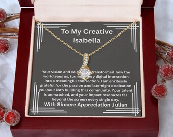 Social Media Manager Thank You Gift, Digital Marketing Expert, Content Creator Appreciation Necklace, Community Manager, Career Milestone