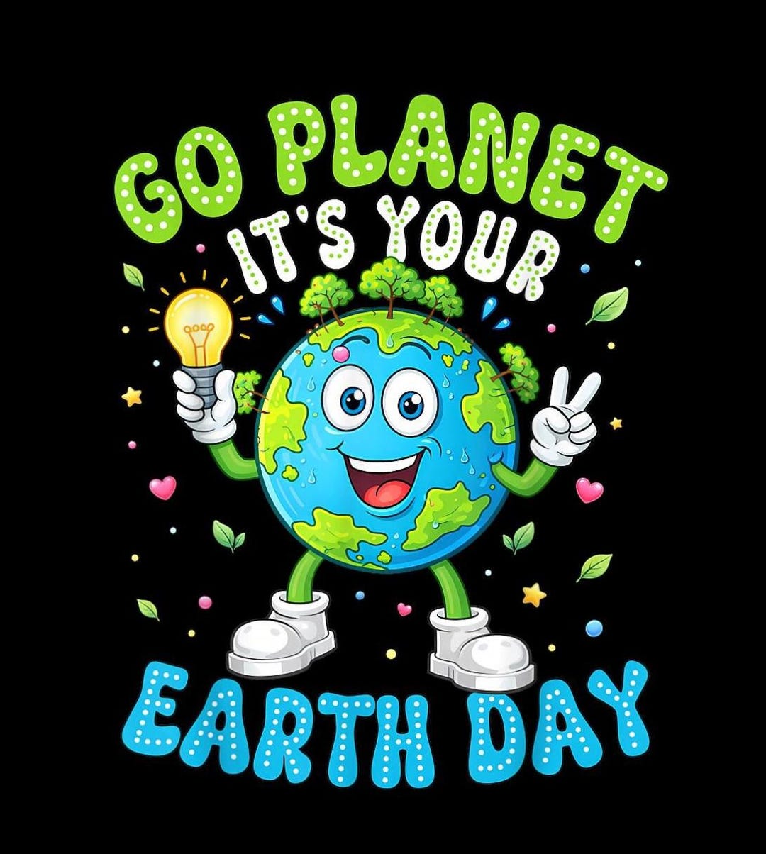 Groovy Earth Day PNG, Retro Planet Design, Eco Awareness Shirt (PNG) - Etsy