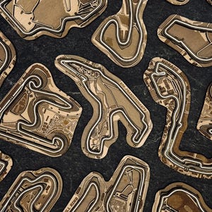 Mappa del circuito di Formula 1 in legno · Confezione regalo 3D Formula 1 · Circuito GP · Opera d'arte personalizzata per appassionati di sport motoristici · Arredamento moderno per ufficio
