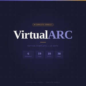 Notion Template + SOP Bundle for Virtual Assistants — Business OS, Client Tracker, 10 SOPs | VirtualARC
