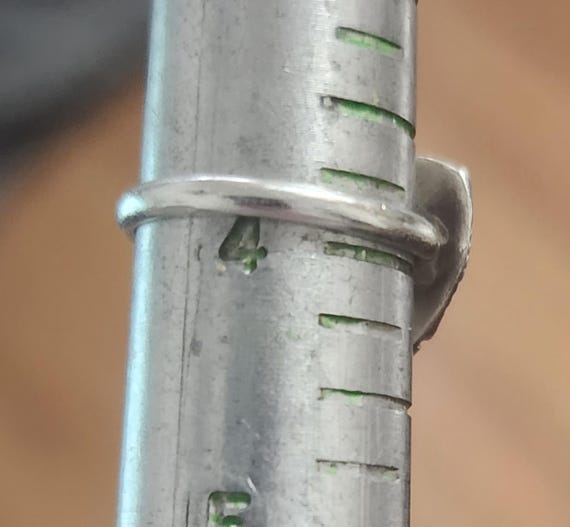 Size 4 tiny moonstone and silver ring - image 8