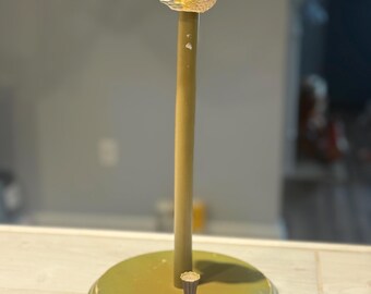 Freestanding Metal Paper Towel Holder Rooster Topper, Green/Beige Base 14in
