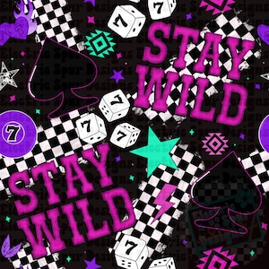 Western Stay Wild Seamless Digital Design