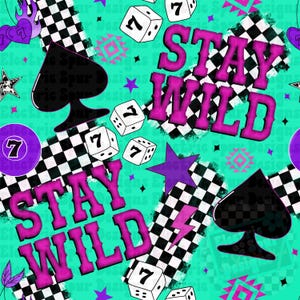 Western Stay Wild Seamless Digital Design