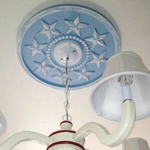 Ceiling Medallions, Nautical Ceiling Medallion, Star Ceiling Medallion, Nautical Decor, Lighting, Handmade Ceiling Medallion, Marie Ricci