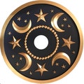 Moon and Stars Ceiling Medallion: Nursery Kids Lighting Decor