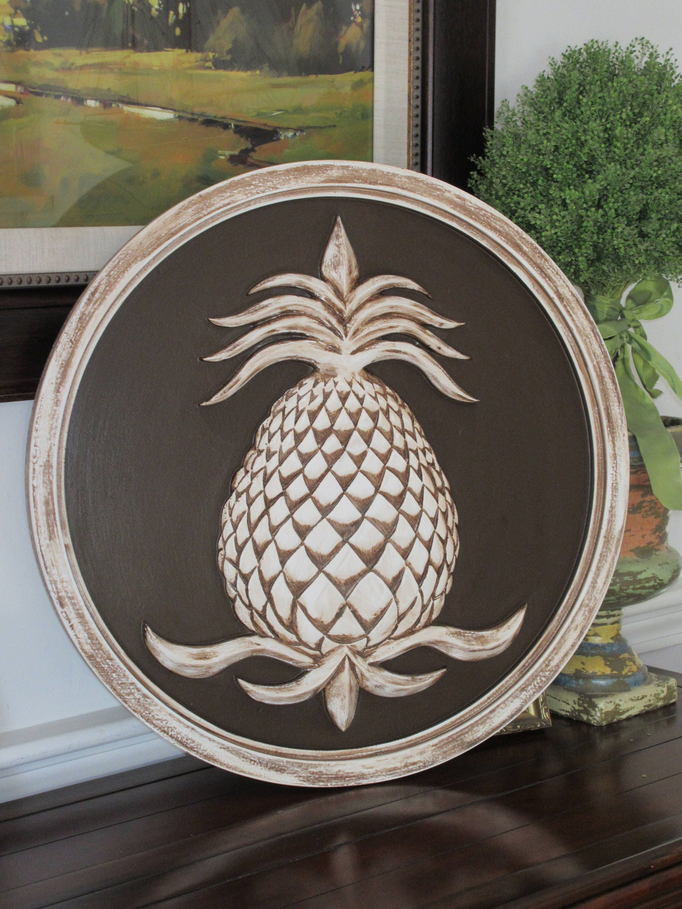 Pineapples Pineapple Wall Decor Pineapple Decor Garden Etsy