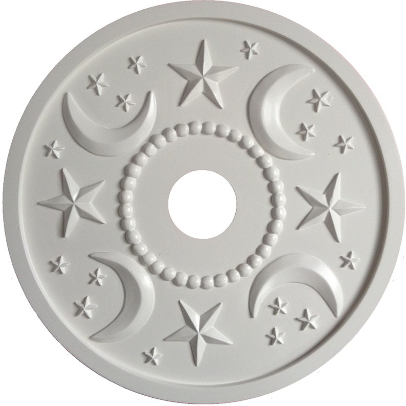 Ceiling Medallions White Nursery Decor Baby Shower Home and Living Boys Room Decor Sports Decor Marie Ricci White Decor Lighting