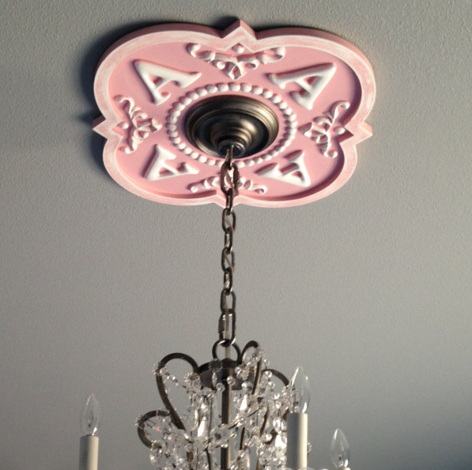 Monogrammed Home Decor Monogram Ceiling Medallion Monogram - Etsy