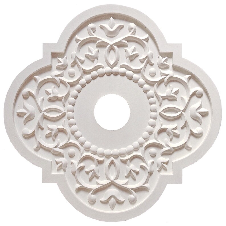 Farmhouse Decor Black Decor Ceiling Medallion Flower Decor Etsy