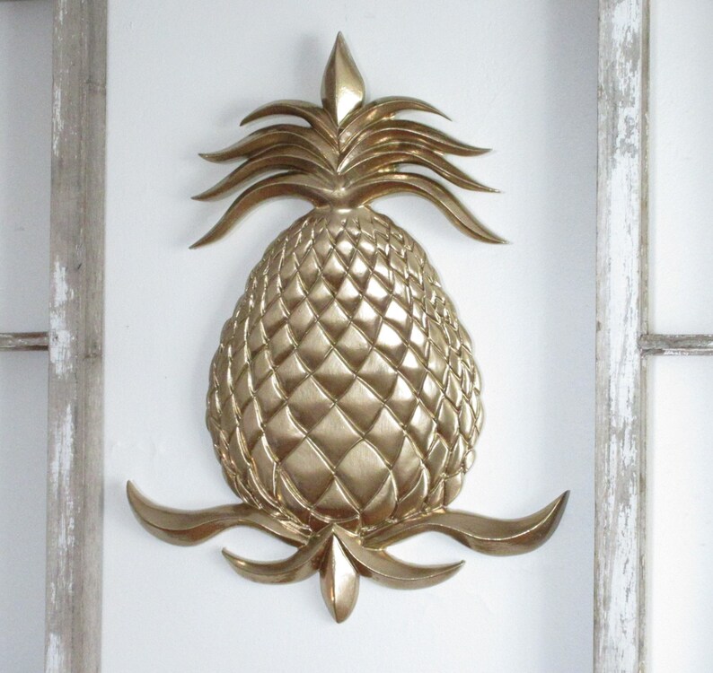 Gold Pineapple Decor Pineapple Decor Pineapple Kitchen Tile Etsy