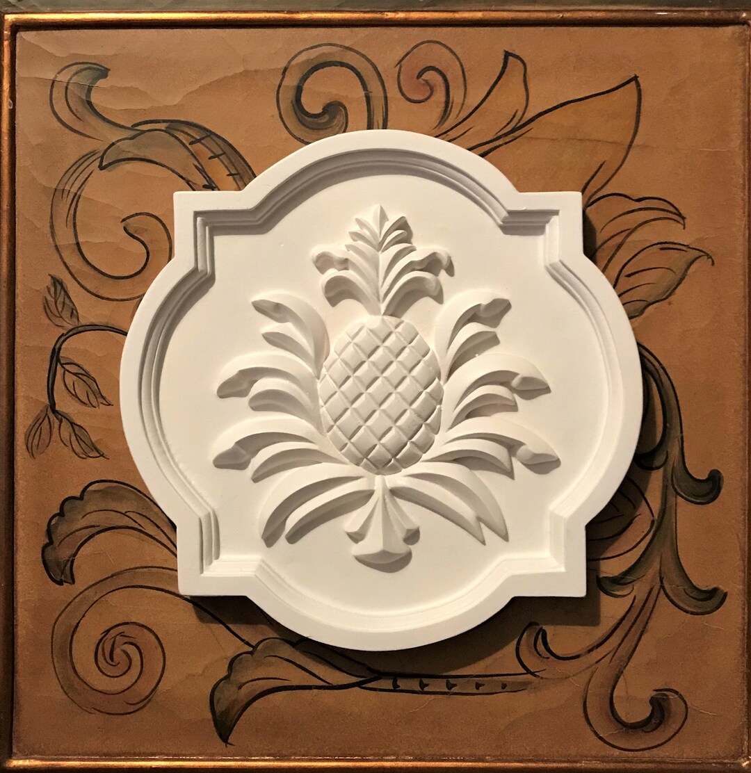 White Pineapple Decor, Pineapple Plaques, Farmhouse Decor, Pineapple Garden Decor, Outdoor