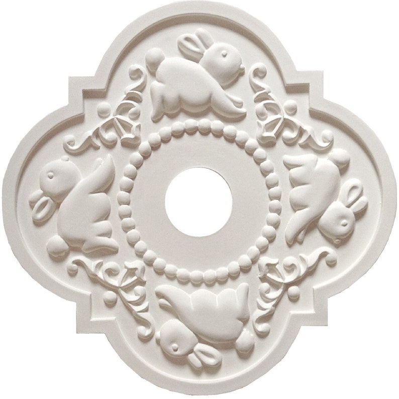 Ceiling Medallions White Nursery Decor Baby Shower Home and Living Boys Room Decor Sports Decor Marie Ricci White Decor Lighting