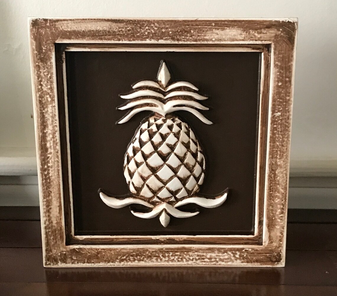 Pineapple Decor Pineapple Signs White Pineapples Kitchen Etsy