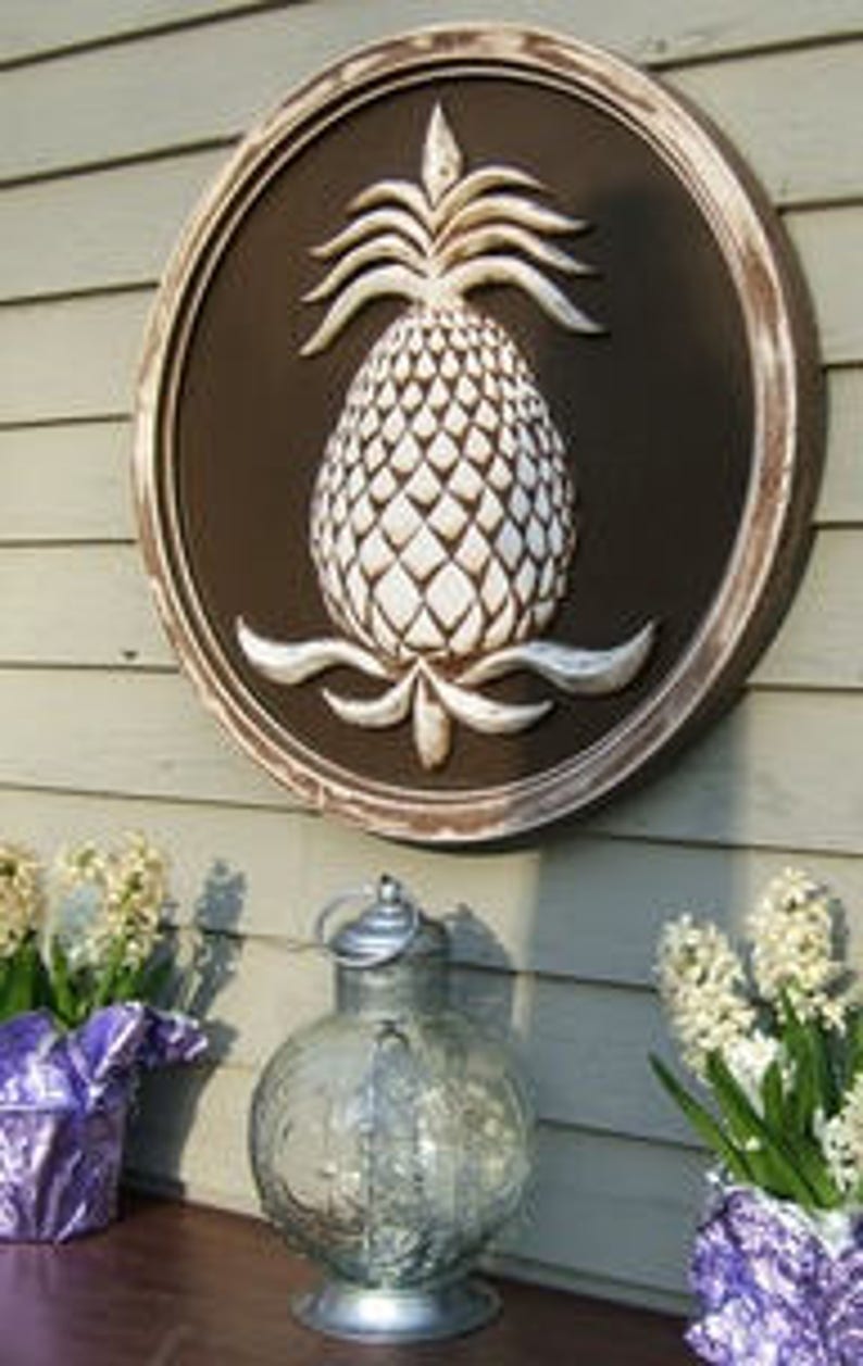 Pineapples Pineapple Wall Decor Pineapple Decor Garden Etsy