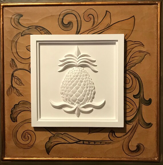 Pineapple Decor Pineapple Plaques Farmhouse Decor Pineapple Etsy
