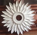 Ceiling Medallion, Flower Ceiling Medallion, White Decor, Sunflower Decor, Sunflower Ceiling Medallion, Marie Ricci, White Nursery Decor