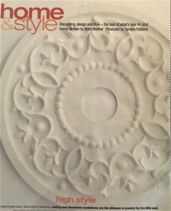 Ceiling Medallion Ceiling Medallions White Decor Farmhouse Etsy