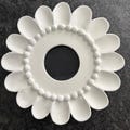 10" Flower Ceiling Medallion, Small Flower Ceiling Medallion, White Flower Decor, Ceiling Medallion, Marie Ricci Ceiling Medallion, USA