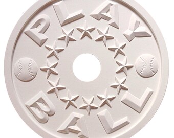 Baseball Ceiling Medallion: Boys Room Sports Decor by Marie Ricci