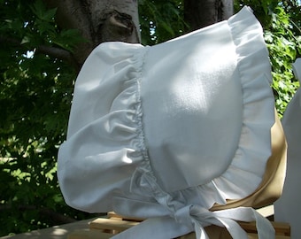 Ladies Bonnet Pure White