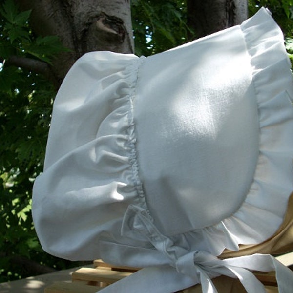 Ladies Bonnet Pure White