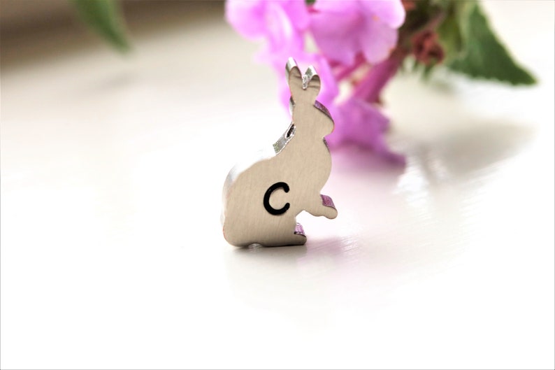 Silver Love Bunnies Necklace, Rabbit Necklace, Couples Necklace, Gift for Lovers, Valentines Day, Nature Jewelry, Woodland Necklace image 4