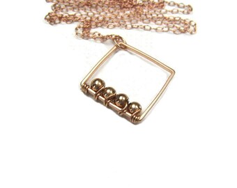 Rosegold Geometrische Halskette, Minimalistischer Schmuck, SVU Stil