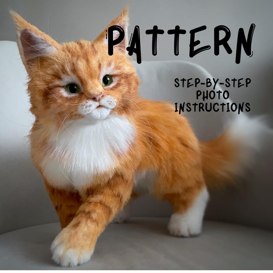 Daniel Kitty Pattern Pattern Kitten, Step-by-step Photo Instruction, Tutorial, Realistic ...