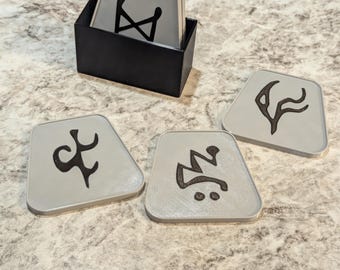 Diablo 2 Rune Coasters | D2 Collectible | Video Game Decor