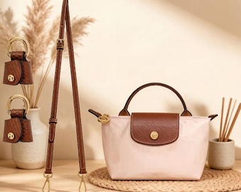 Suitable for Longchamp bag straps, no-drill crossbody shoulder strap