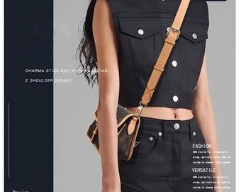 Adjustable Crossbody Replacement Strap for Handbags & Backpacks – Gold Hardware, Tan Color