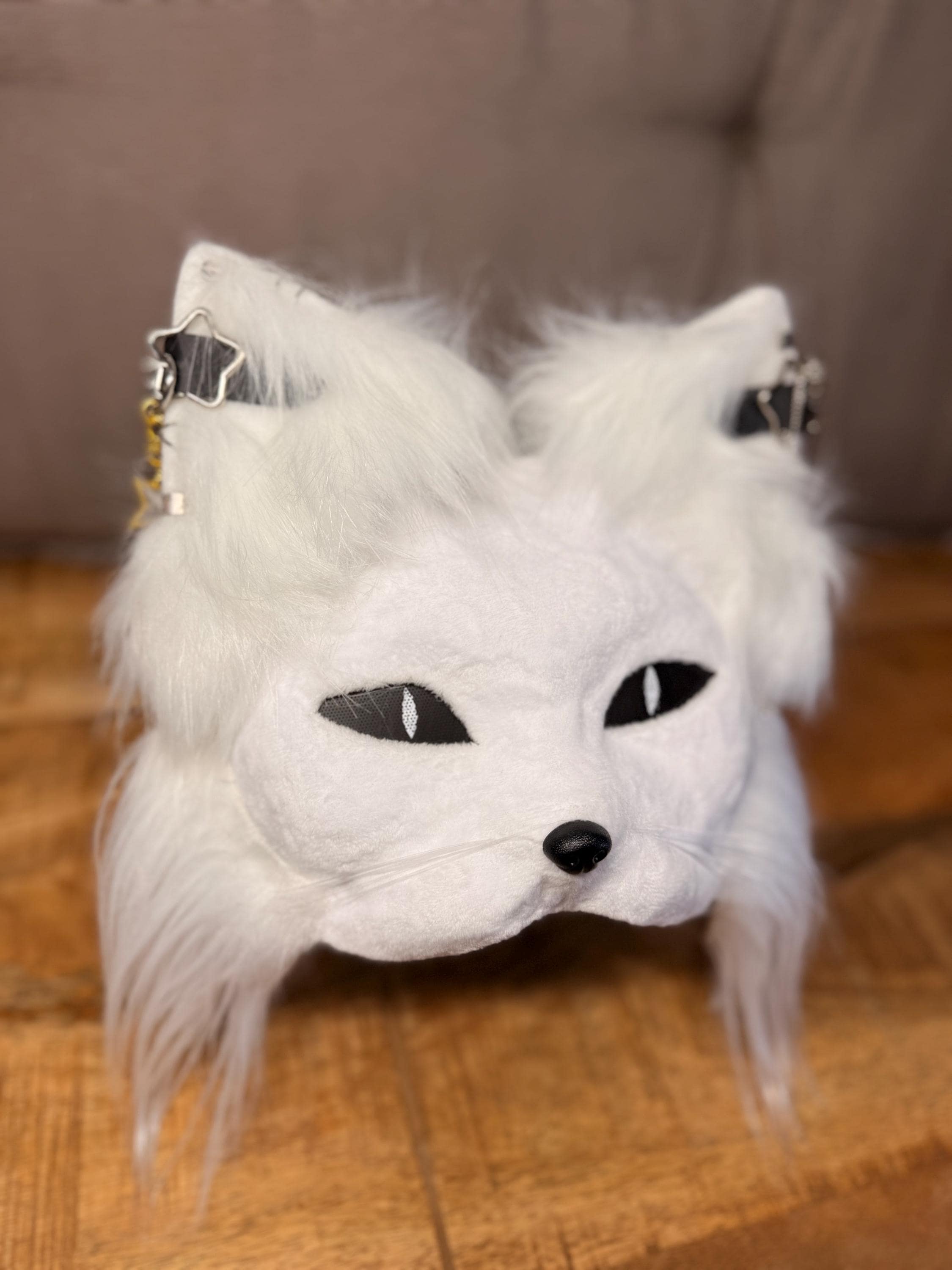 White Cat Therian Mask and Tail Set | Handmade Mask | Animal Cosplay ...