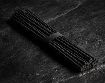 Svarta fiberrör för diffusorer, reservrör för rörstänger | Starkare slaglängd än rotting | Förpackningar om 10, 25, 50