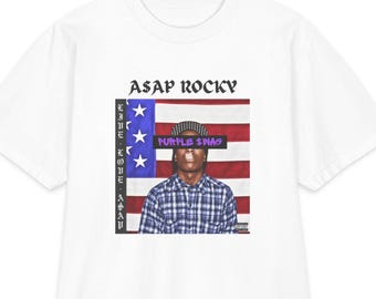 ASAP Rocky Portrait T-Shirt | American Flag Hip Hop Tee | Rap Fan Merch | Vintage Graphic Shirt | Rap T | Gift for Hip Hop Fan