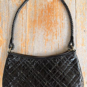 Elliott Lucca Bag - Etsy Elliott Lucca Woven Leather Handbag Black Soft Leather Satchel main image 0
