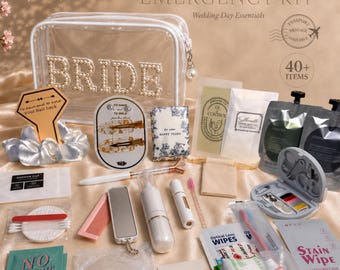 Bridal Emergency Kit Wedding Day Survival Bag Bride To Be Gift Box 40+ Essentials Bridesmaid Present Pre Wedding Must Haves UK