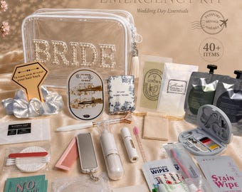 Bridal Emergency Kit Wedding Day Survival Bag Bride To Be Gift Box 40+ Essentials Bridesmaid Present Pre Wedding Must Haves UK